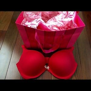 Victoria's Secret 34D Bra Red "Body by Victoria"
