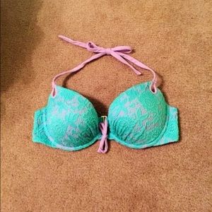 Purple & Aqua Swim Top