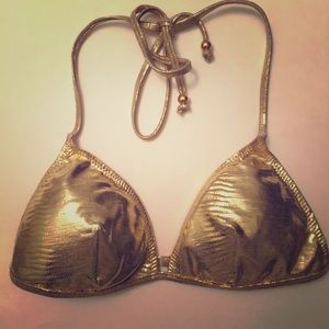 Metallic Bathingsuit Top Size 38