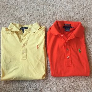 2 polo collared tshirts