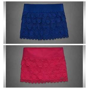 Abercrombie Lace Mini skirt 2/$30 or each $20.