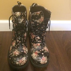 Floral printed boots from Just Fab