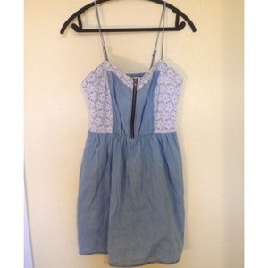 Denim and Lace Summer Dress