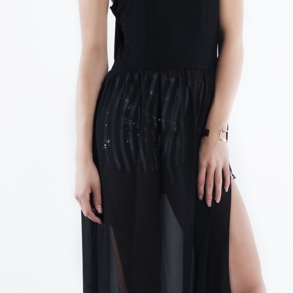 "Distract" Chiffon Bottom Maxi Top - Picture 3 of 3