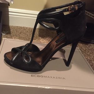 BCBG High heels black suede stunning shoes!