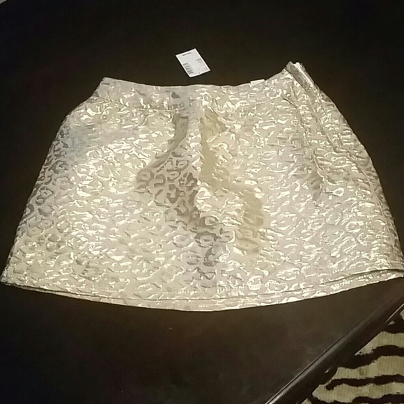Girls Gold Pattern Skirt