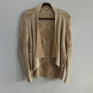 Tan patterned cardigan
