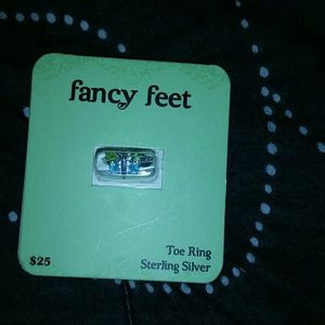 Butterfly sterling silver toe ring
