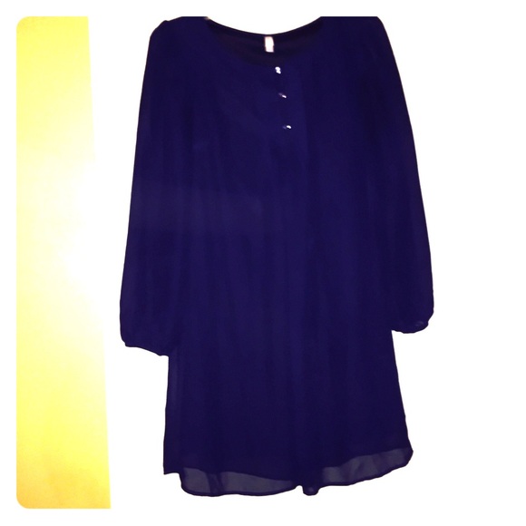 Navy blue long sleeve dress