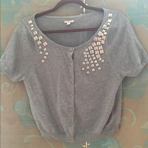 Studded Crop Cardigan