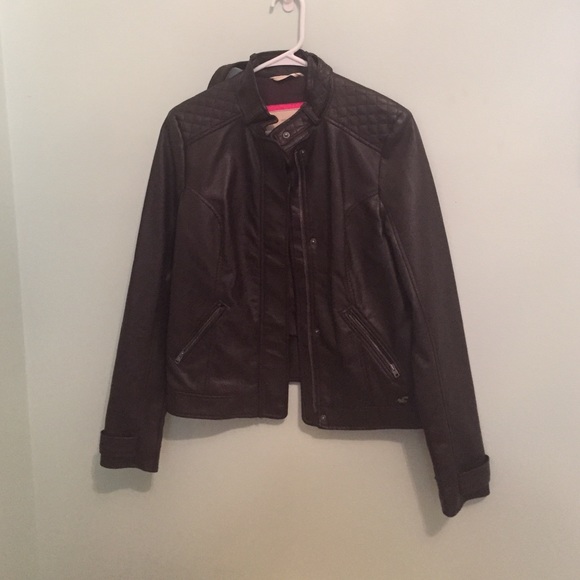 Hollister Jackets & Blazers - Hollister leather jacket (dark brown)