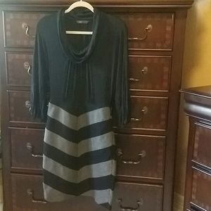 😍BCBG MAX AZRIA BLACK PONTI KNIT COWL-NECK😍