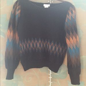Argyle Print Knit Sweater