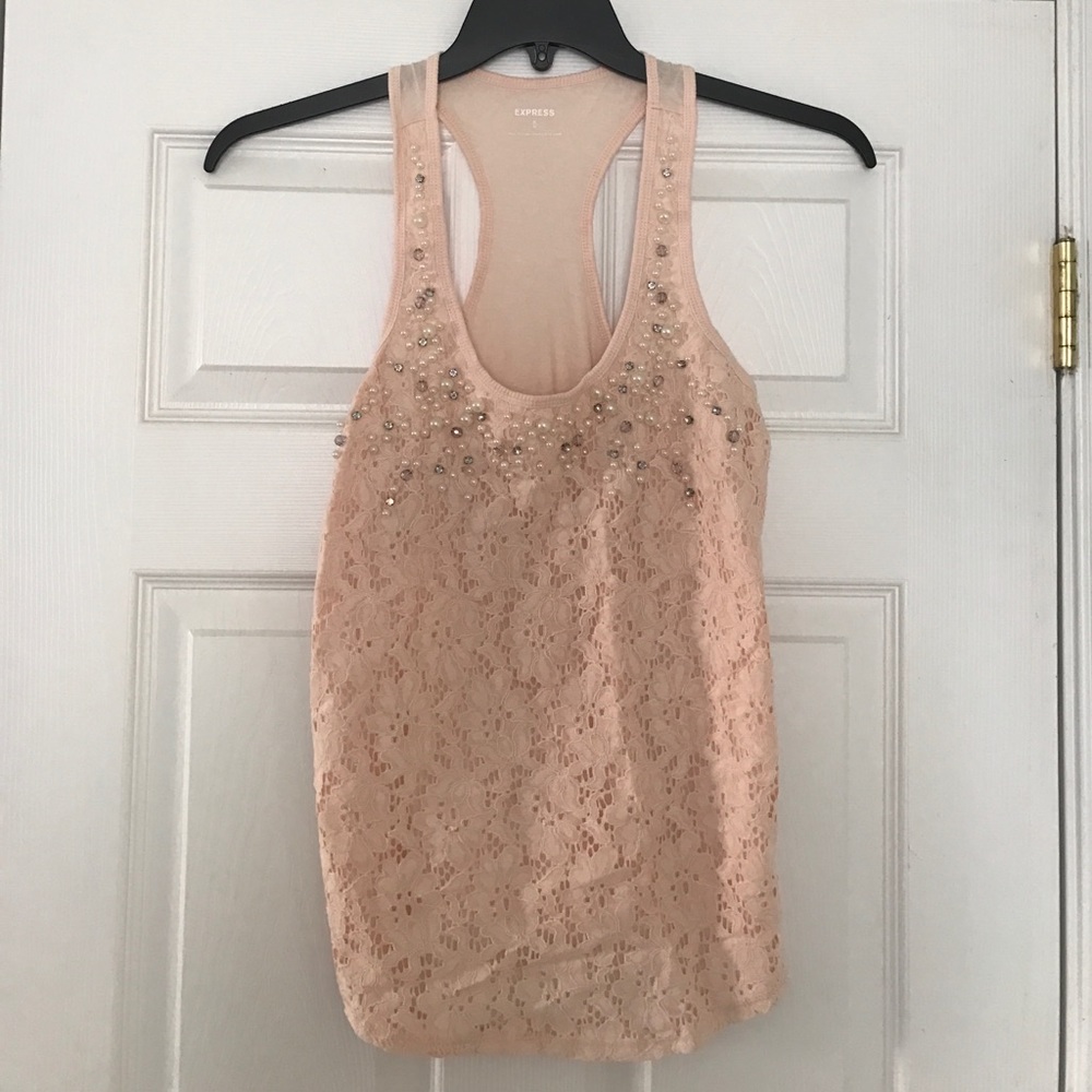 Express beaded lace top