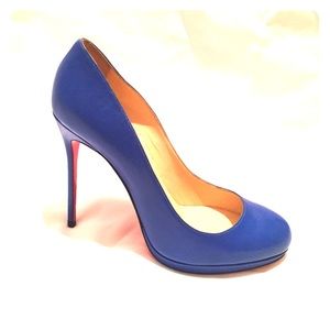 Cobalt Blue Leather Louboutin Pumps