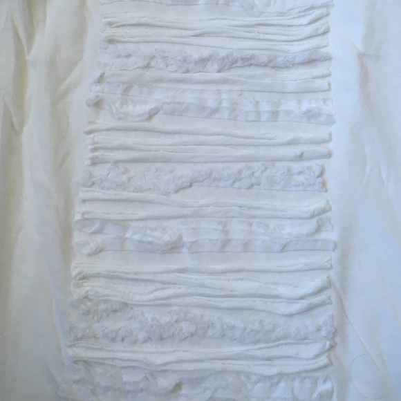❌SOLD❌ J. Crew White Ruffle Tank - Picture 4 of 4