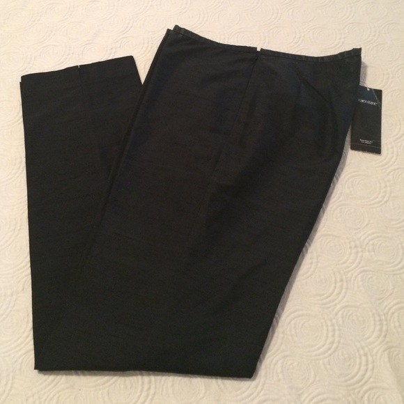 100% Silk Pants - black