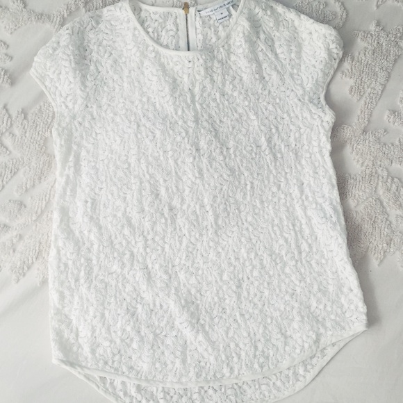 Diane Von Furstenberg white lace Top