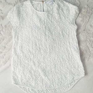 Diane Von Furstenberg white lace Top
