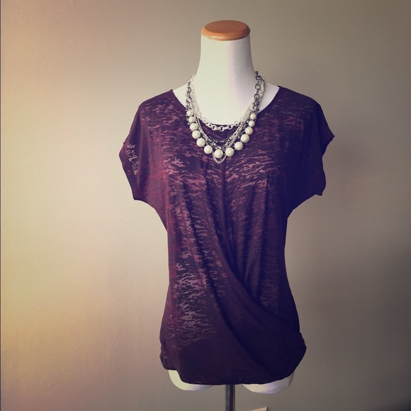Express burgundy top