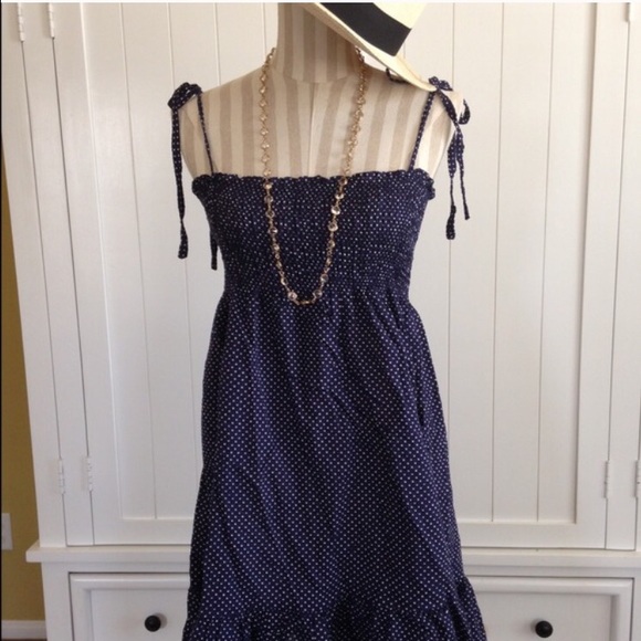 REPOSH!!! Navy blue with white polka dot dress