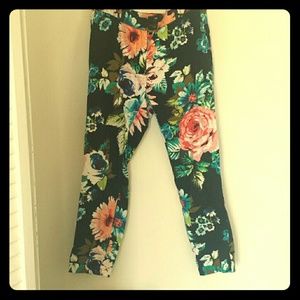 Bright Floral cropped ankle pant H&M