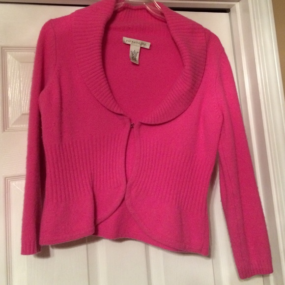 Hot pink sweater jacket