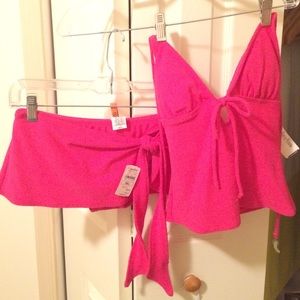NWT Two Piece PINK terry Bathing Suit
