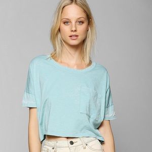 ✨HP✨ Blue Urban Outfitters Crop Top w/Pocket