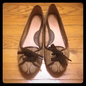Coach canvas ballet flats, size 8.5