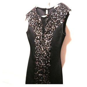 Arden B. bodycon sleeveless black dress w sequins