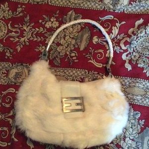 Small Vintage Rabbit Fur Purse