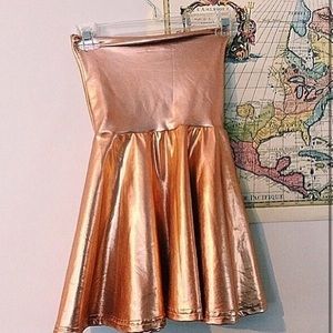 American Apparel Highwaist Skirt in Copper