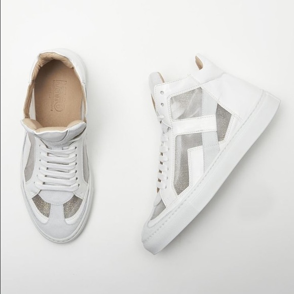 Maison Martin Margiela Shoes - MM6 margiela white high top white sneakers