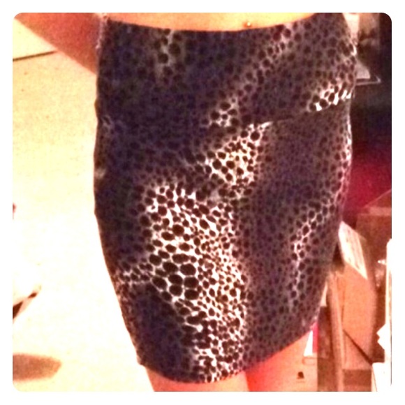 Gray leopard Bodycon skirt