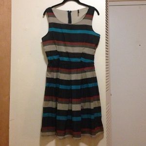 Multicolored striped dress