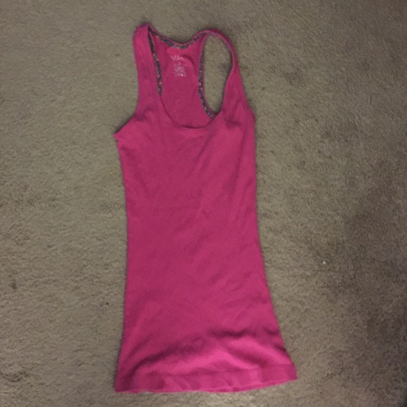 Pink ribbed tank top - Picture 1 of 1