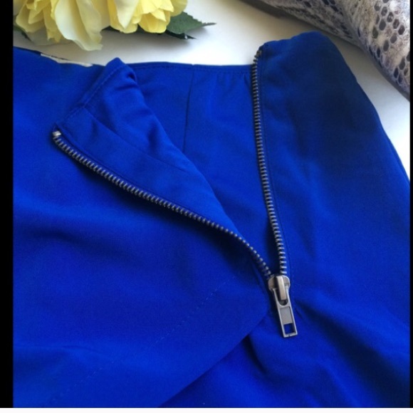 💕Cobalt Blue Asymmetrical  shorts💕 - Picture 2 of 3