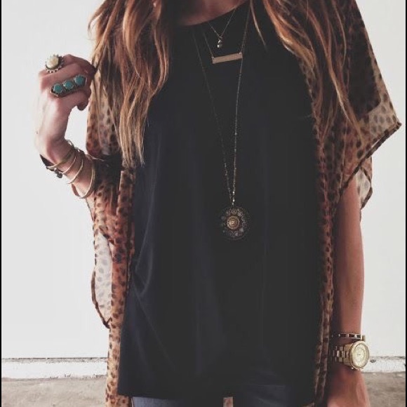 Leopard print kimono