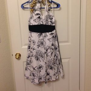 Low back halter dress