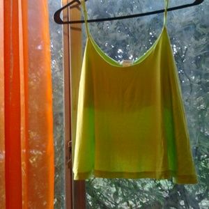 Neon green crop top