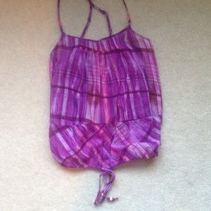 cute purple fringe top