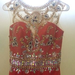 Red mermaid formal dress