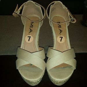 MIA Tan Wedges