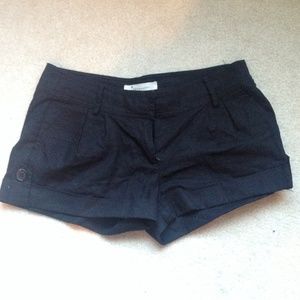 black shorts