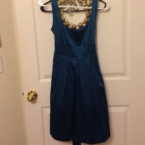 Deep aqua blue dress