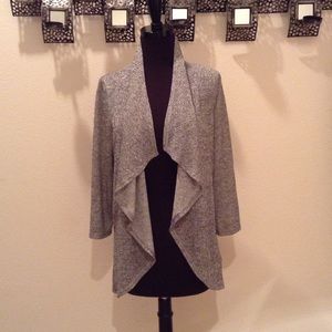 Metallic Silver Midi Cardigan (NWOT)