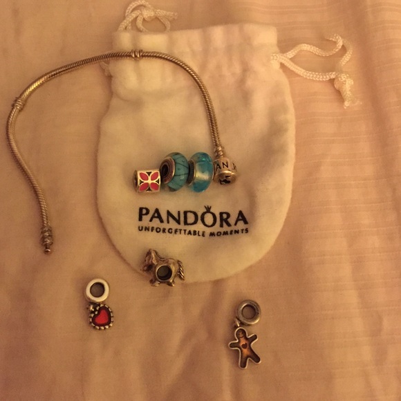 Pandora bracelet and charms