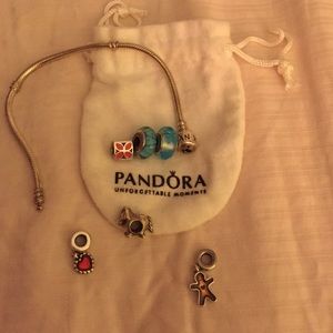 Pandora bracelet and charms