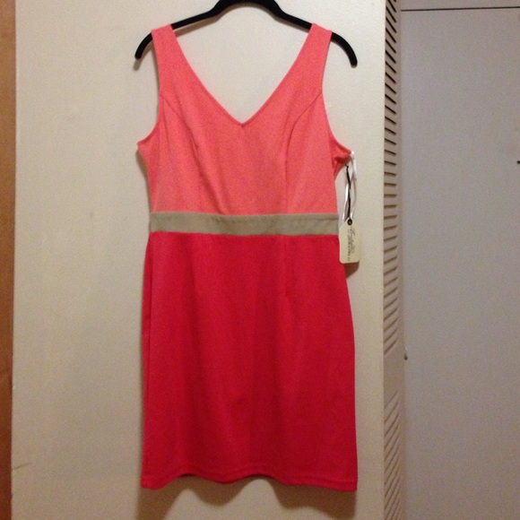 Color block body con dress